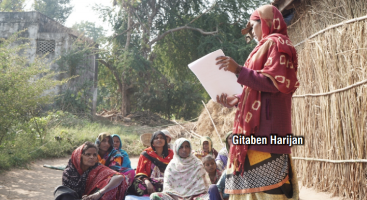Gitaben Harijan , Panchayat Member and Gram Sathi (Abhlod, Block: Devgadh Baria, District: Dahod)